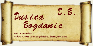 Dušica Bogdanić vizit kartica